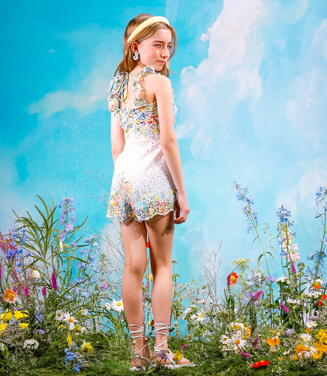 Marlo Serenity Embroidered Romper
