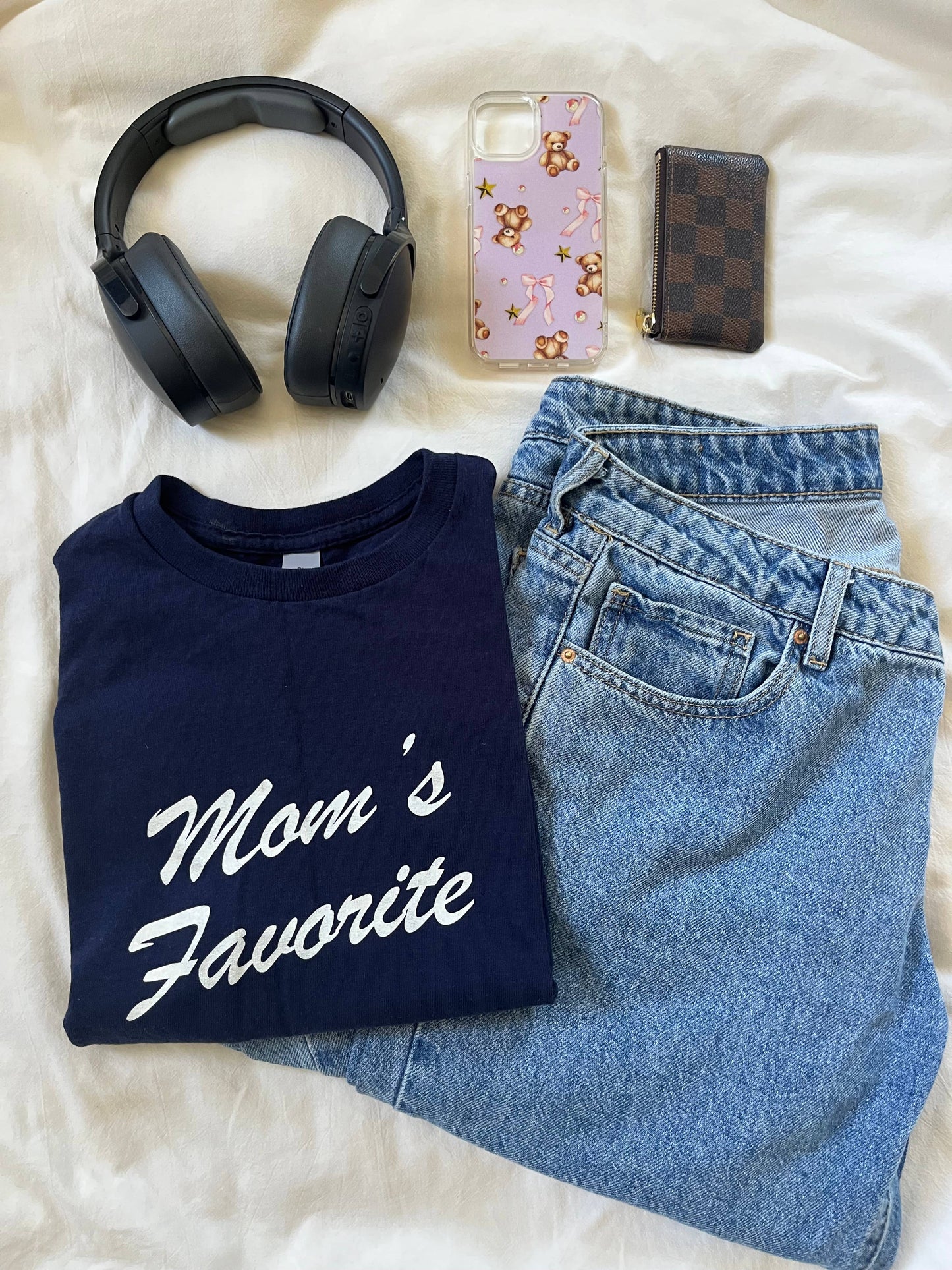 Sunday Violets Mom's Favorite Baby Tee | Navy