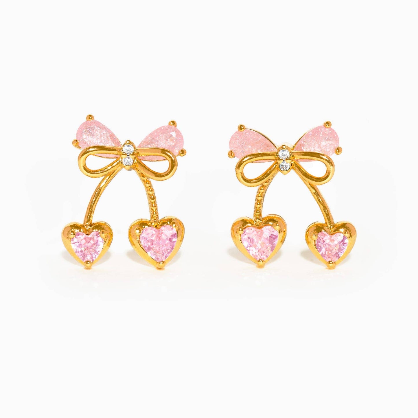 Girls Crew Cherry Pie Gold Earrings