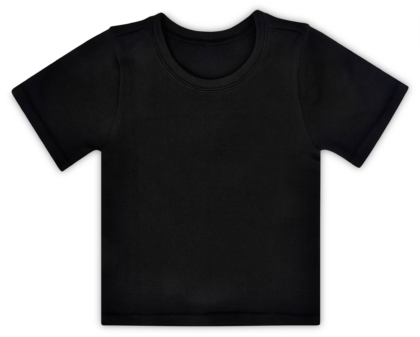 Ribbed Short Sleeve Tee | Black