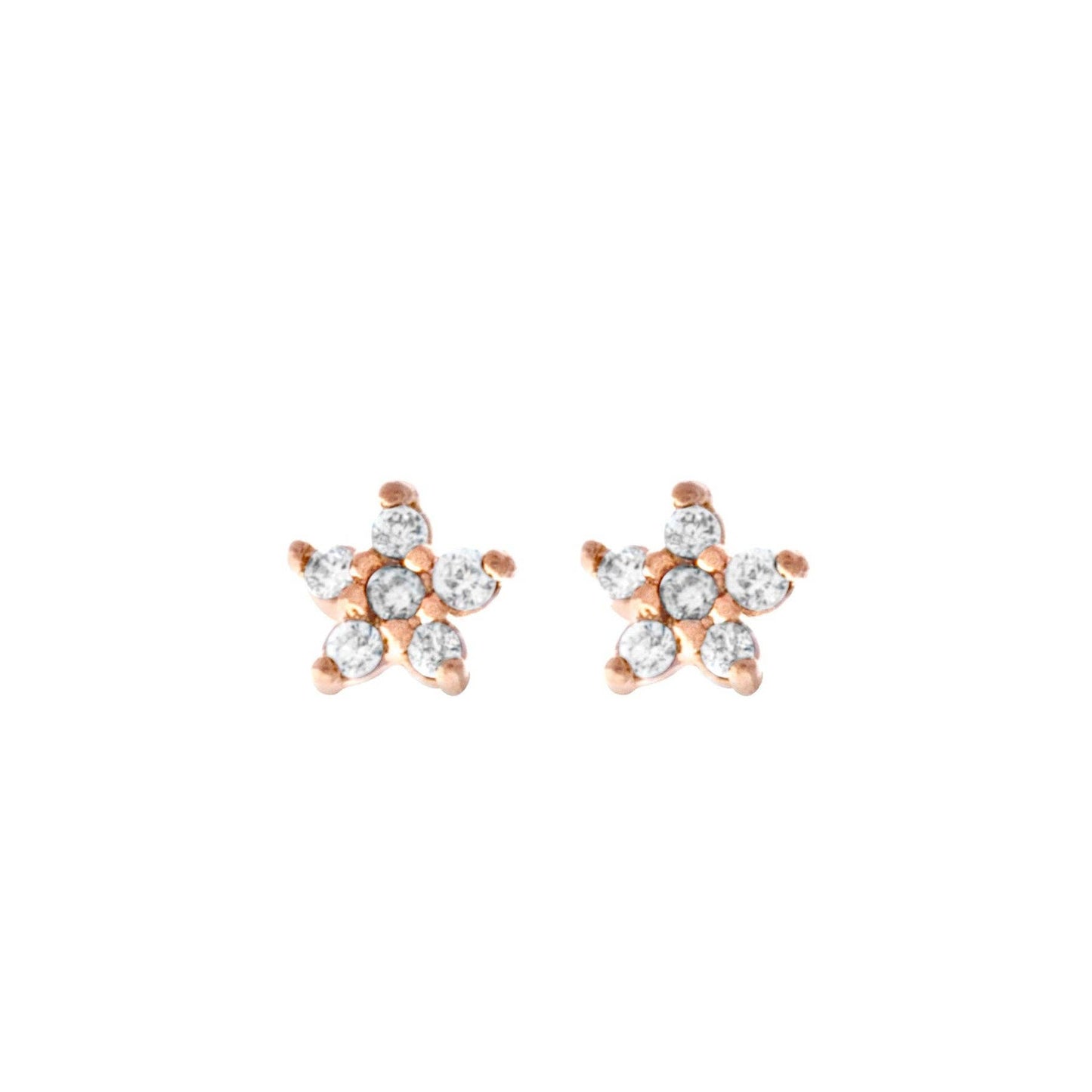 Girls Crew Teeny Tiny Star Rose Gold Studs