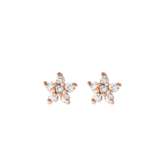 Girls Crew Teeny Tiny Star Rose Gold Studs