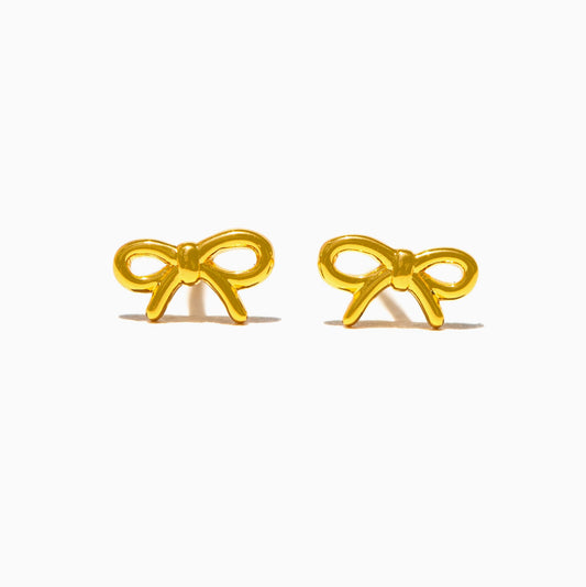 Lil Bow Studs — 18K Gold Plated Balletcore Earrings