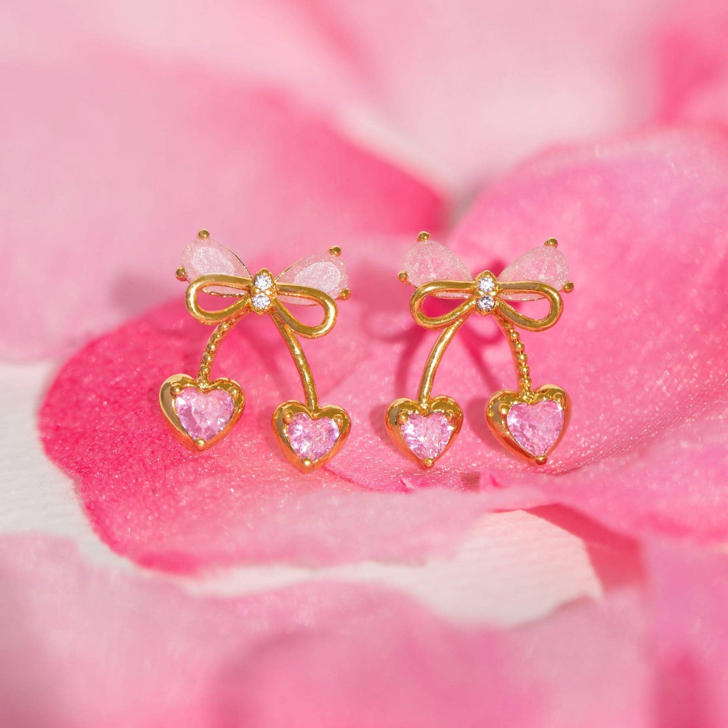 Girls Crew Cherry Pie Gold Earrings