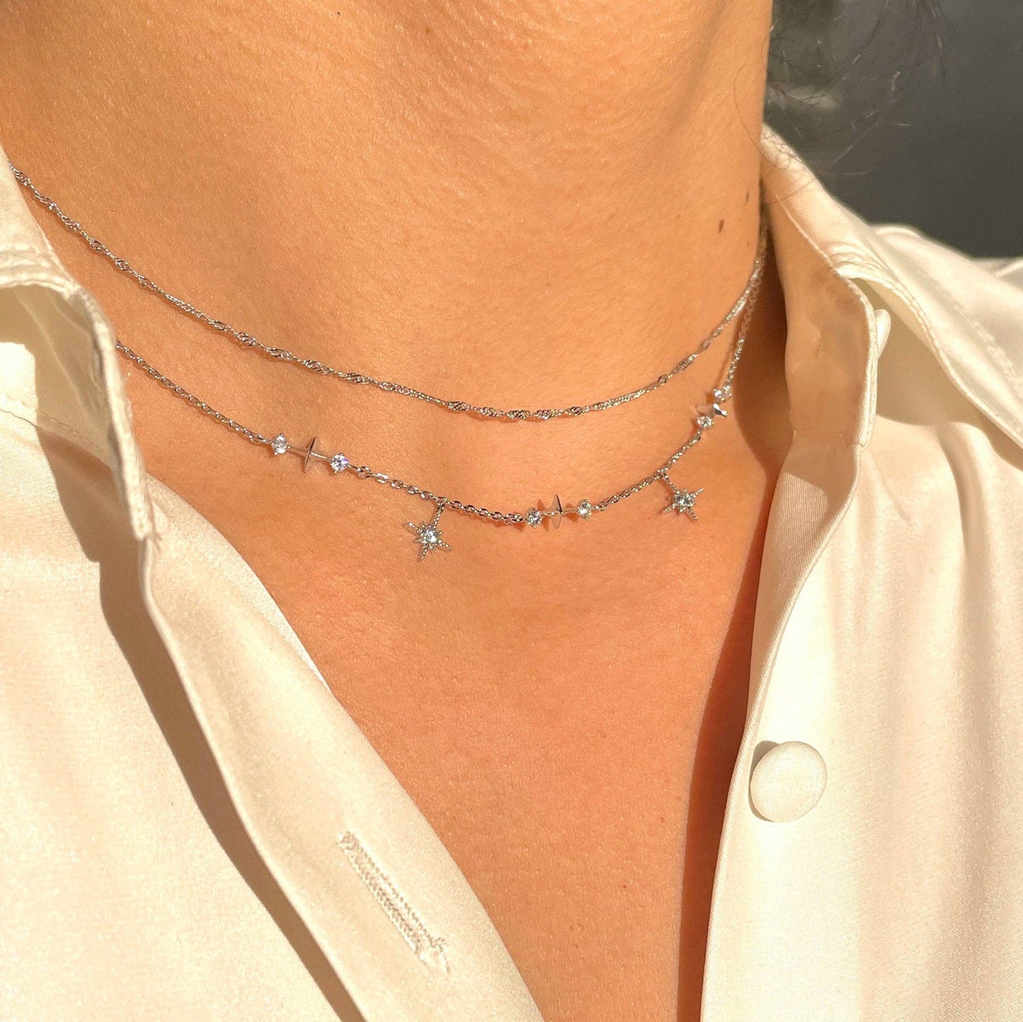 Girls Crew Wandering Stars Gold Necklace