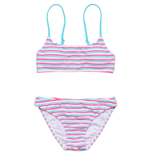 Snapper Rock Sorbet Stripe Teen Crop Bikini