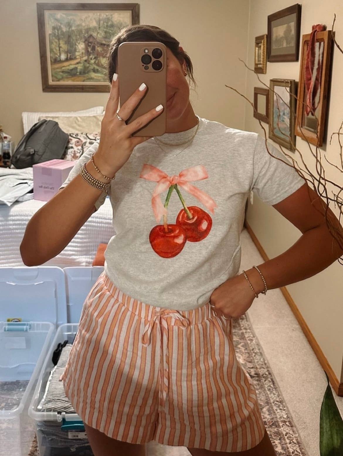 Sunday Violets Cherries Baby Tee