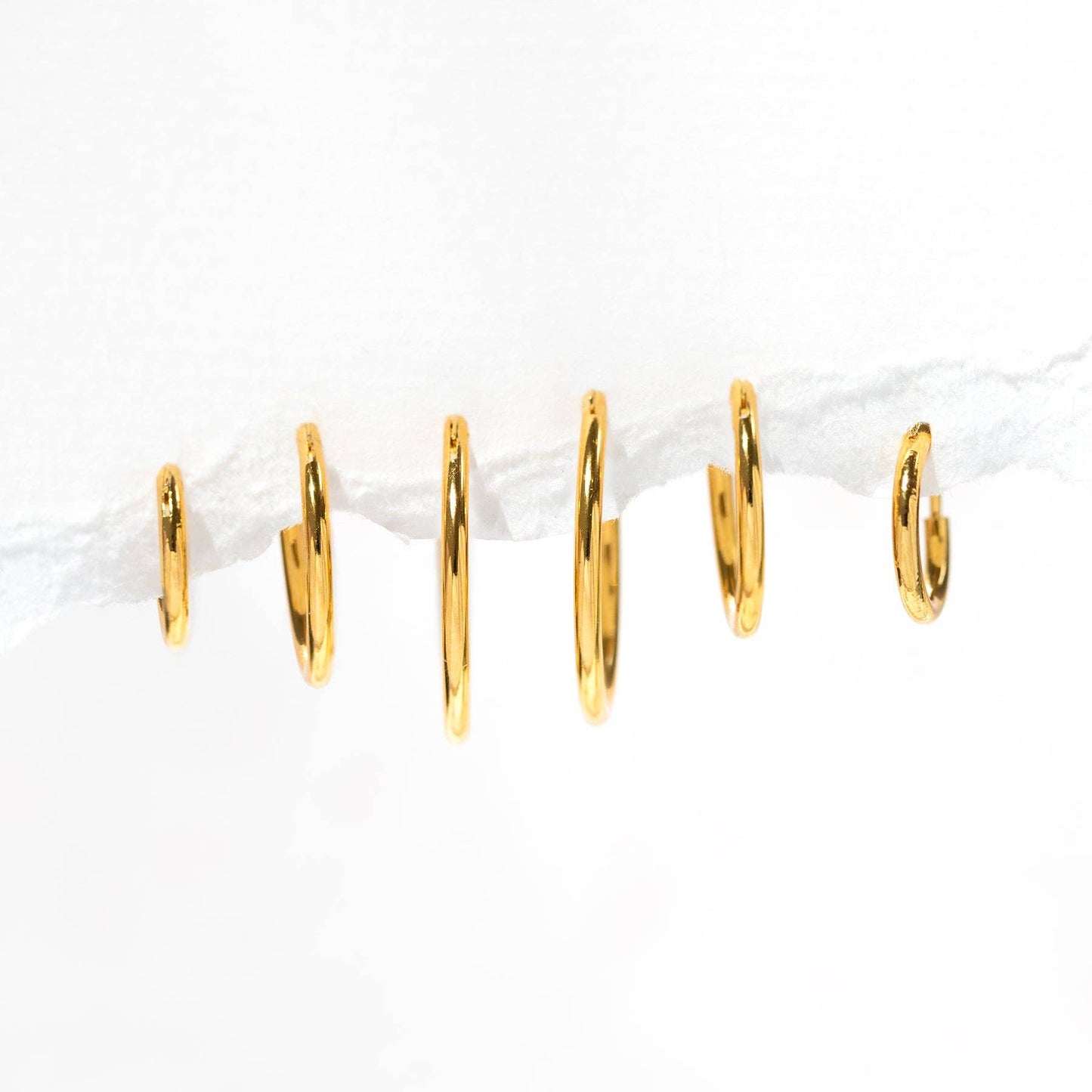 Endless Hoop Set — 3 Pairs of 18K Gold Plated Hoops