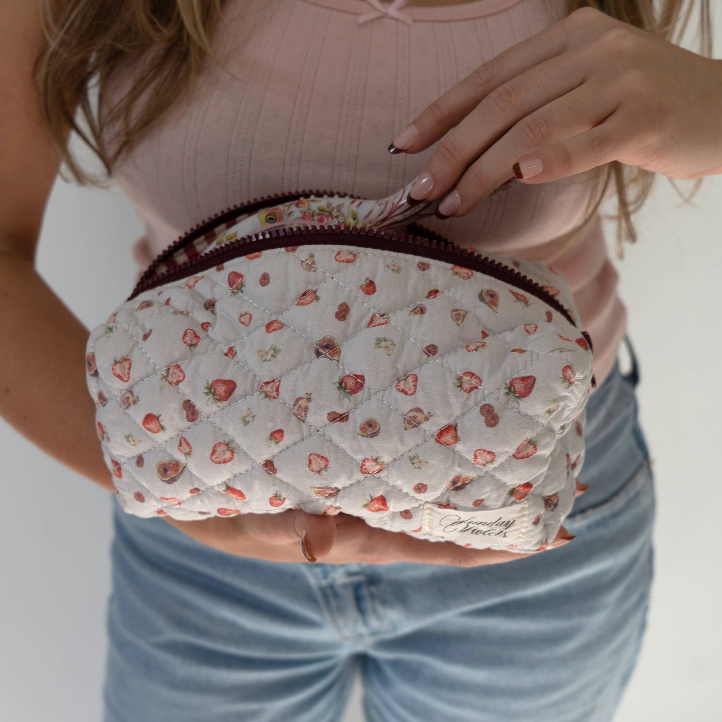Sunday Violets Berry Sweet Makeup Bag