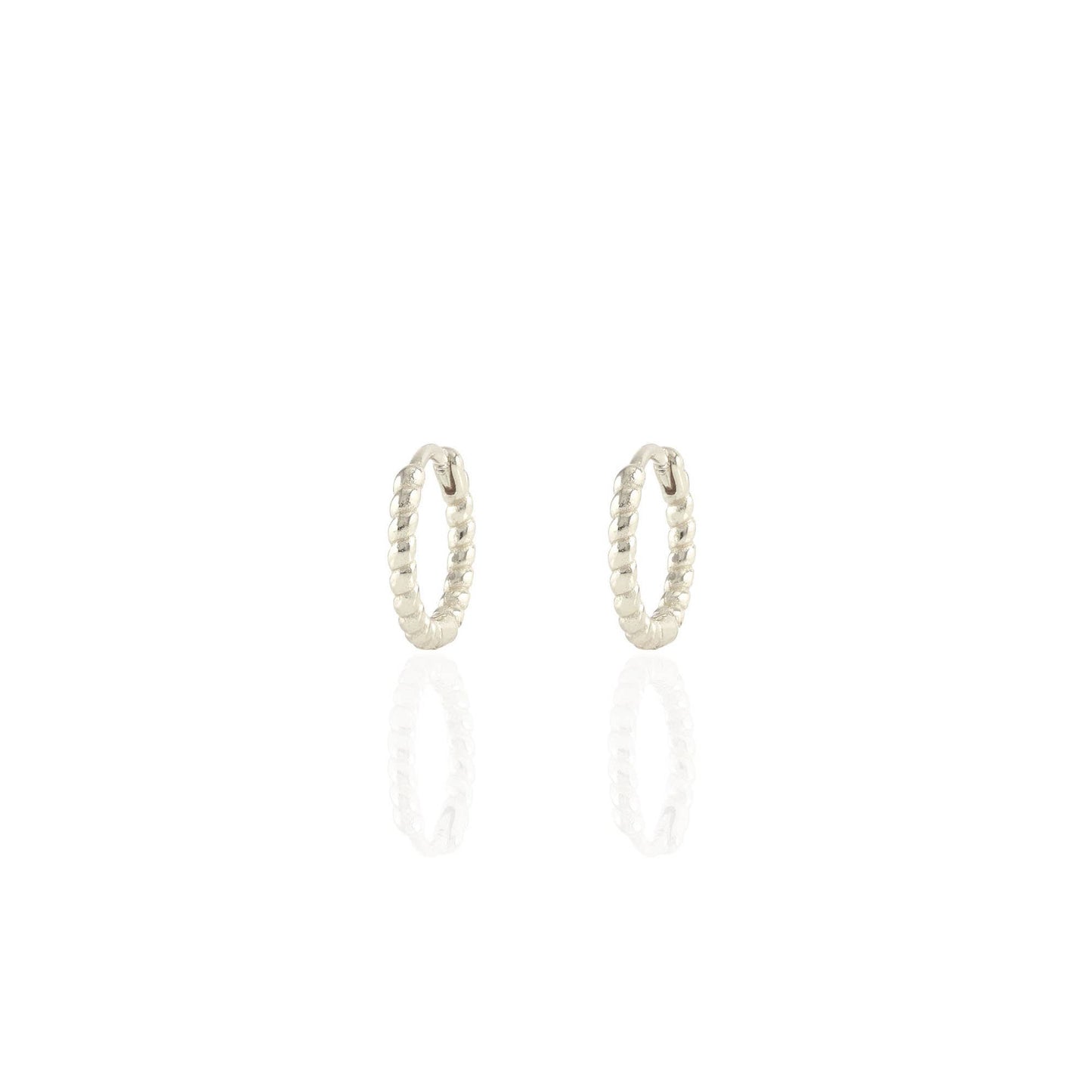 Twisted Hinged Huggie Hoop Earrings: 18K Gold Vermeil