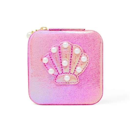 Mermaid Seashell Pearl Jewelry Box | Hot Pink