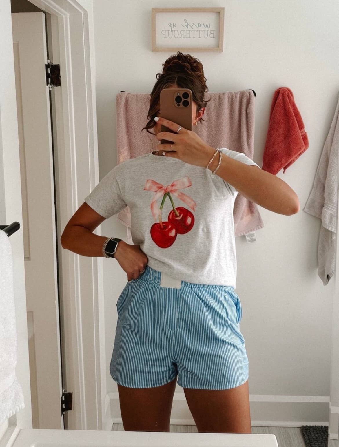 Sunday Violets Cherries Baby Tee