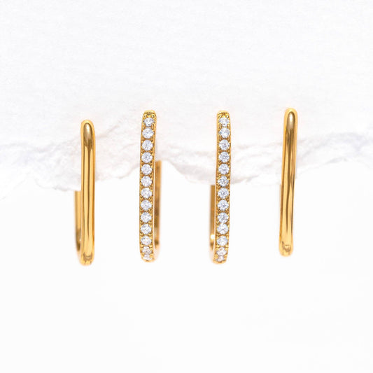 Girls Crew Duet Hoop Gold Set