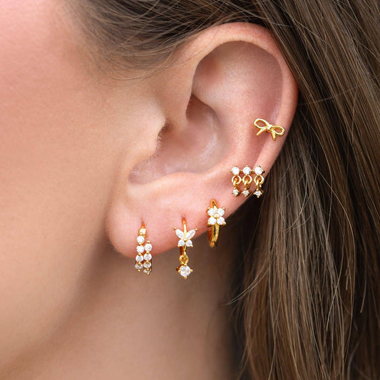 Lil Bow Studs — 18K Gold Plated Balletcore Earrings