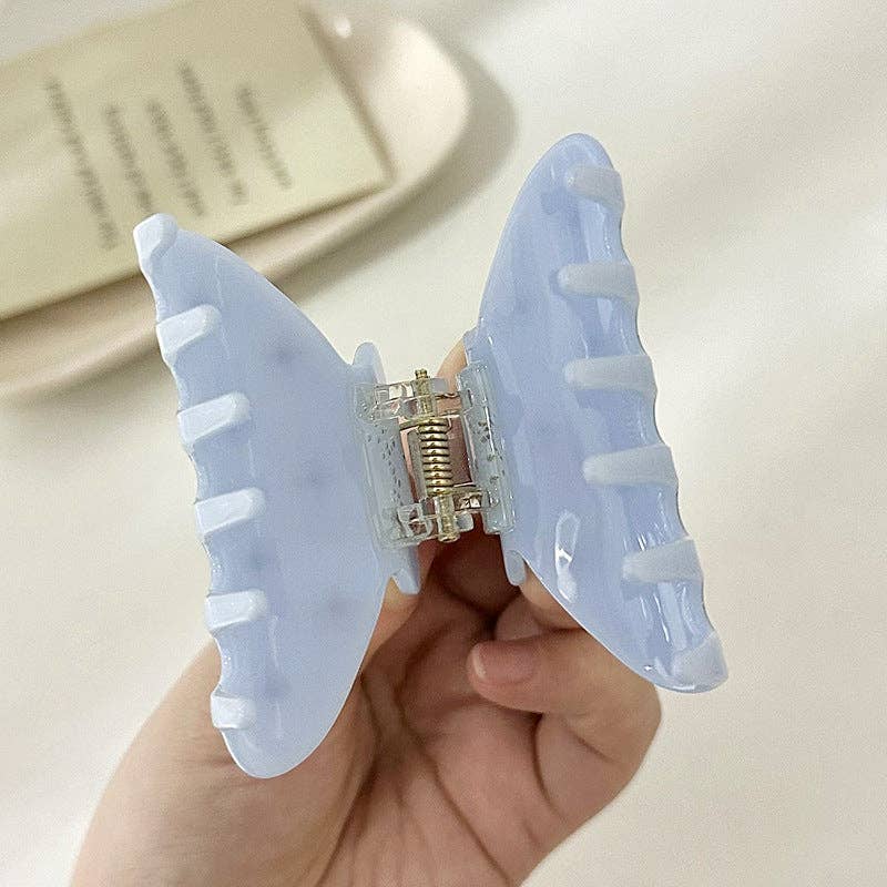 Solid Color Rhinestone Acetate Hair Claw DP25B942: Blue