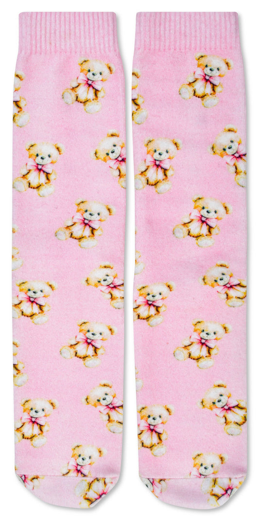 Beary Cute Pink Socks