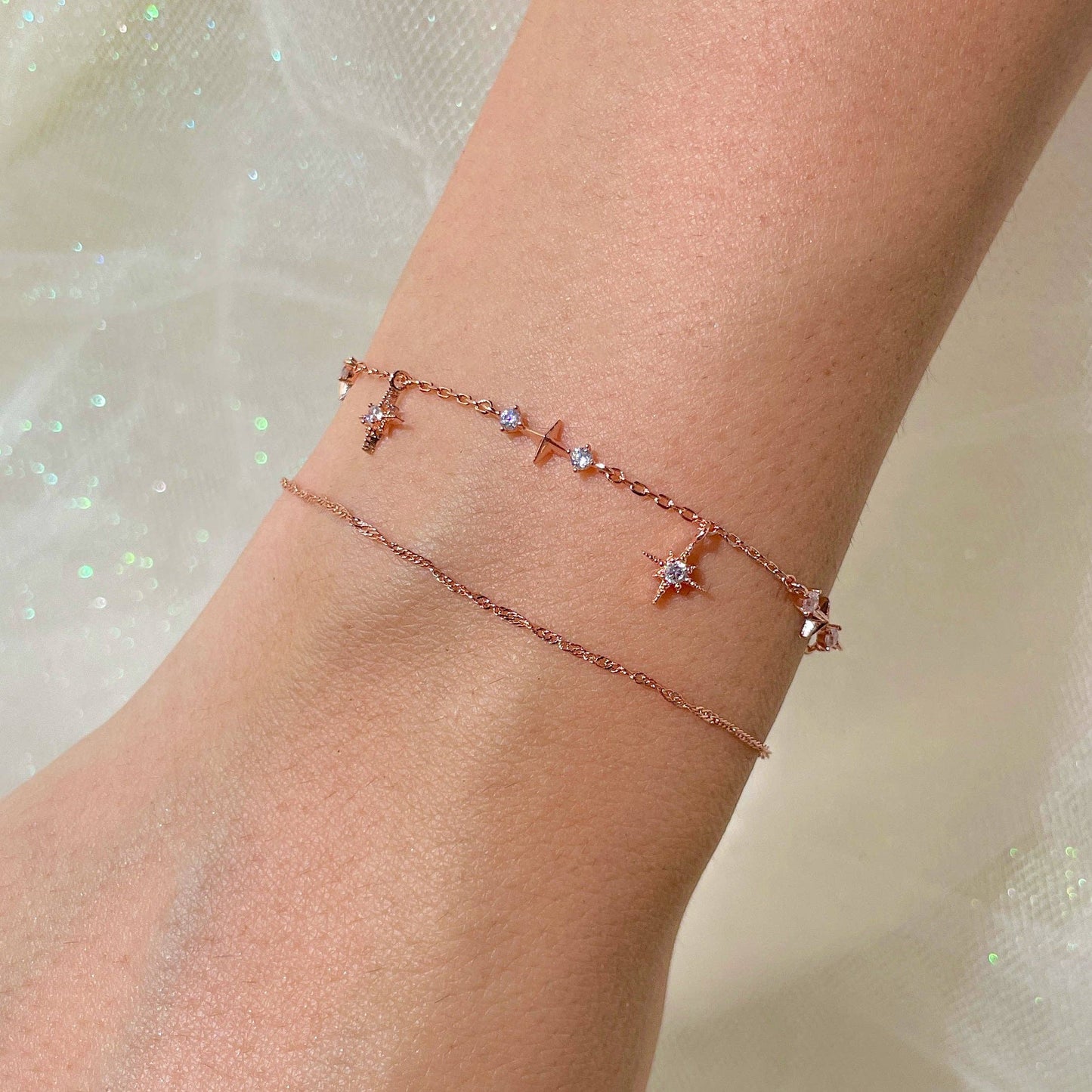 Girls Crew Wandering Stars Gold Bracelet
