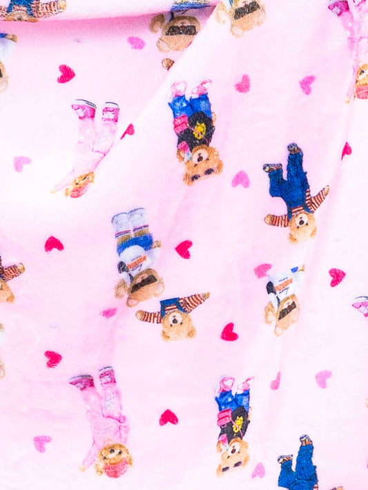 Girls Plush Loungewear Pant – Teddy Bear