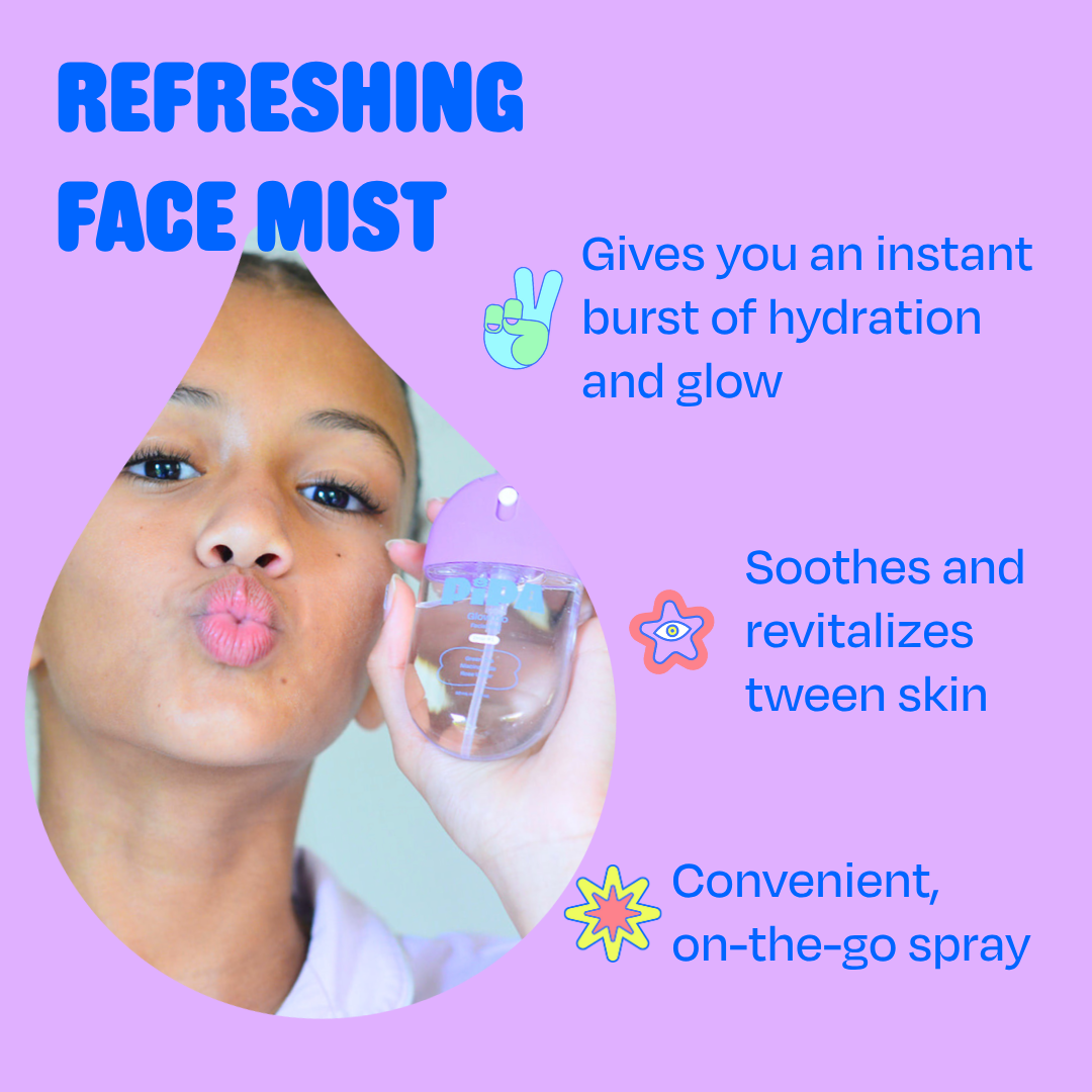 Pipa Glow Go Facial Mist — Rose Water Hydrating Mist for Tweens