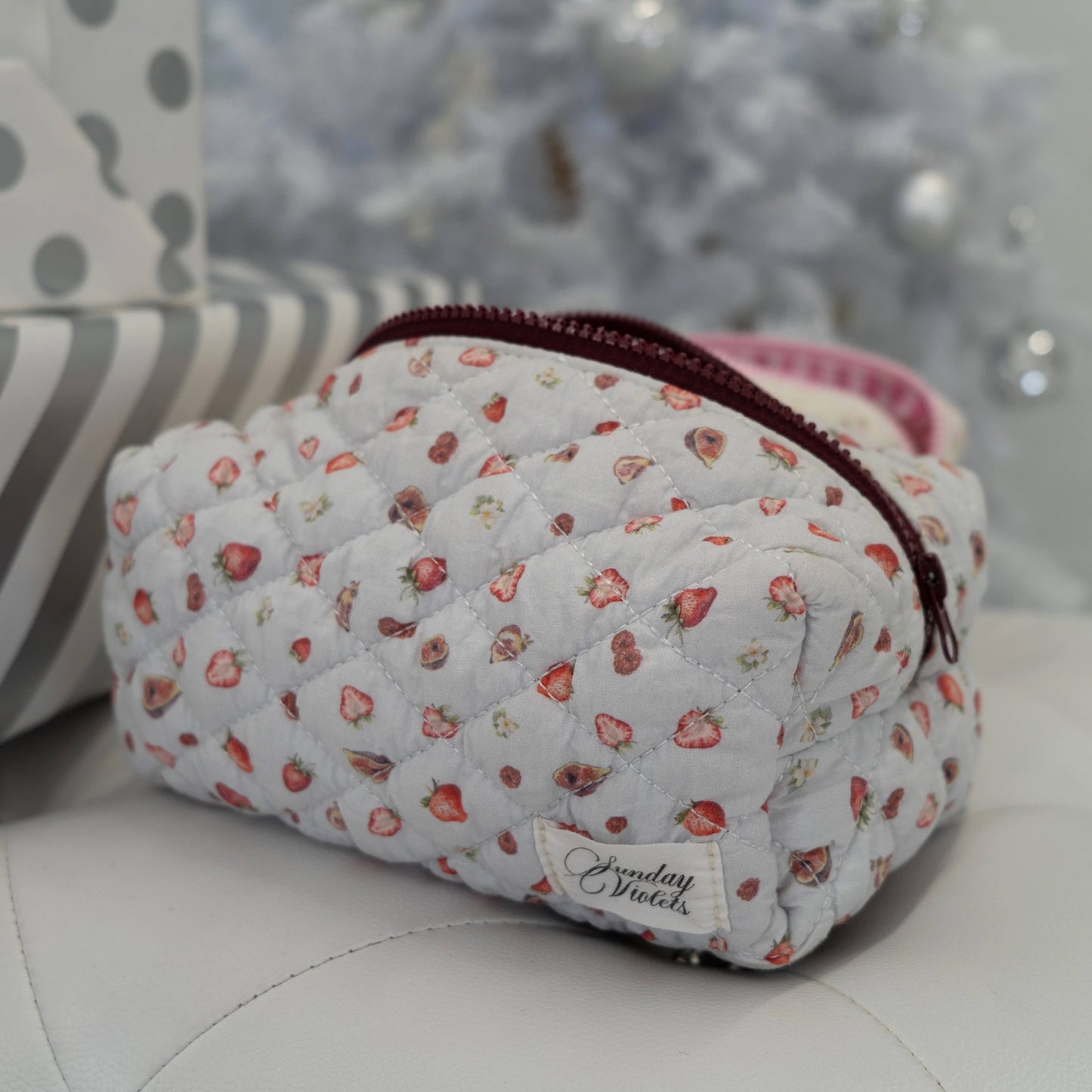 Sunday Violets Berry Sweet Makeup Bag