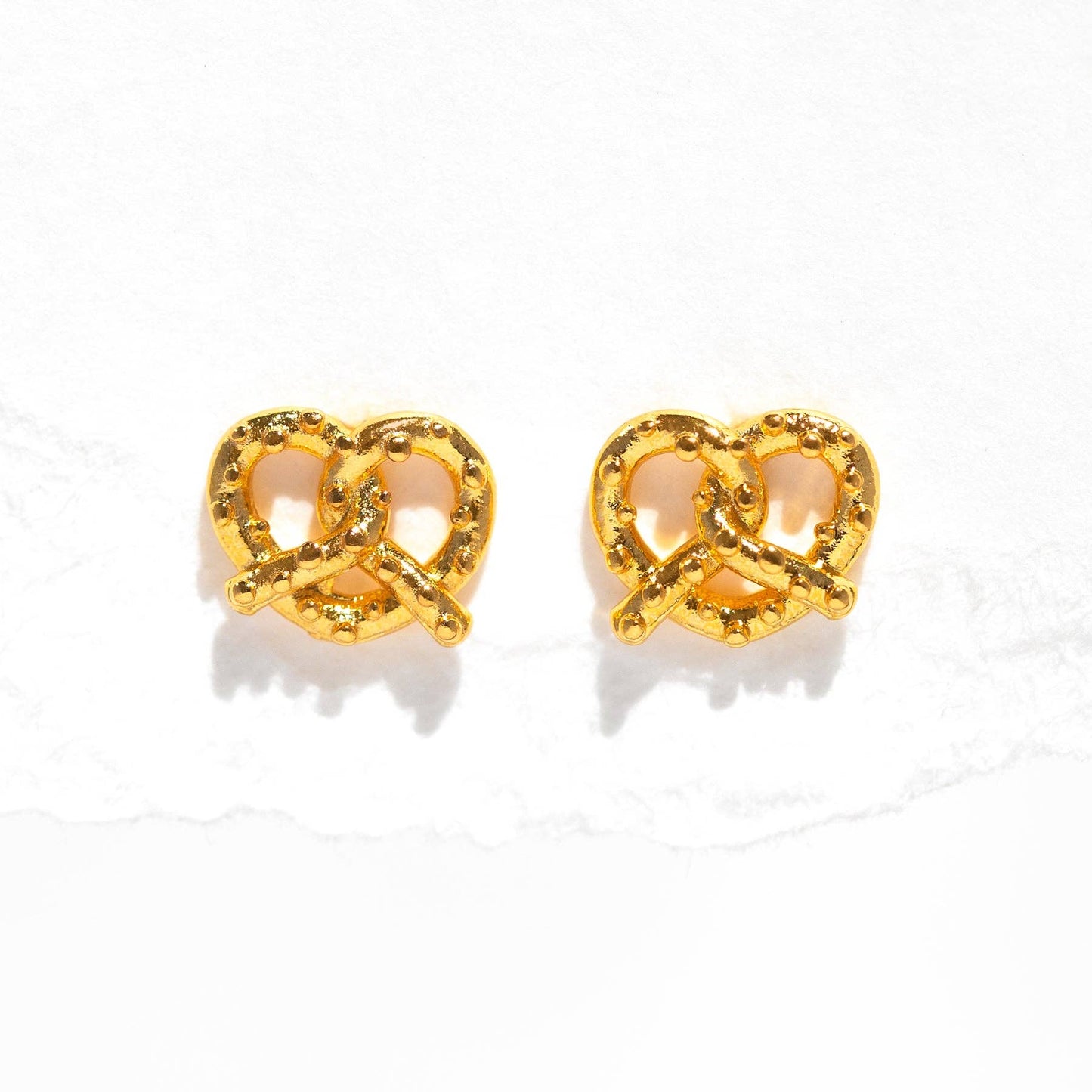 Girls Crew Knot Your Average Pretzel Gold Studs
