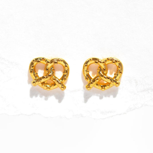 Girls Crew Knot Your Average Pretzel Gold Studs