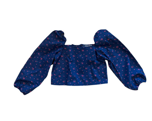 Theme NYC Jordyn Top | Blue Floral Dot