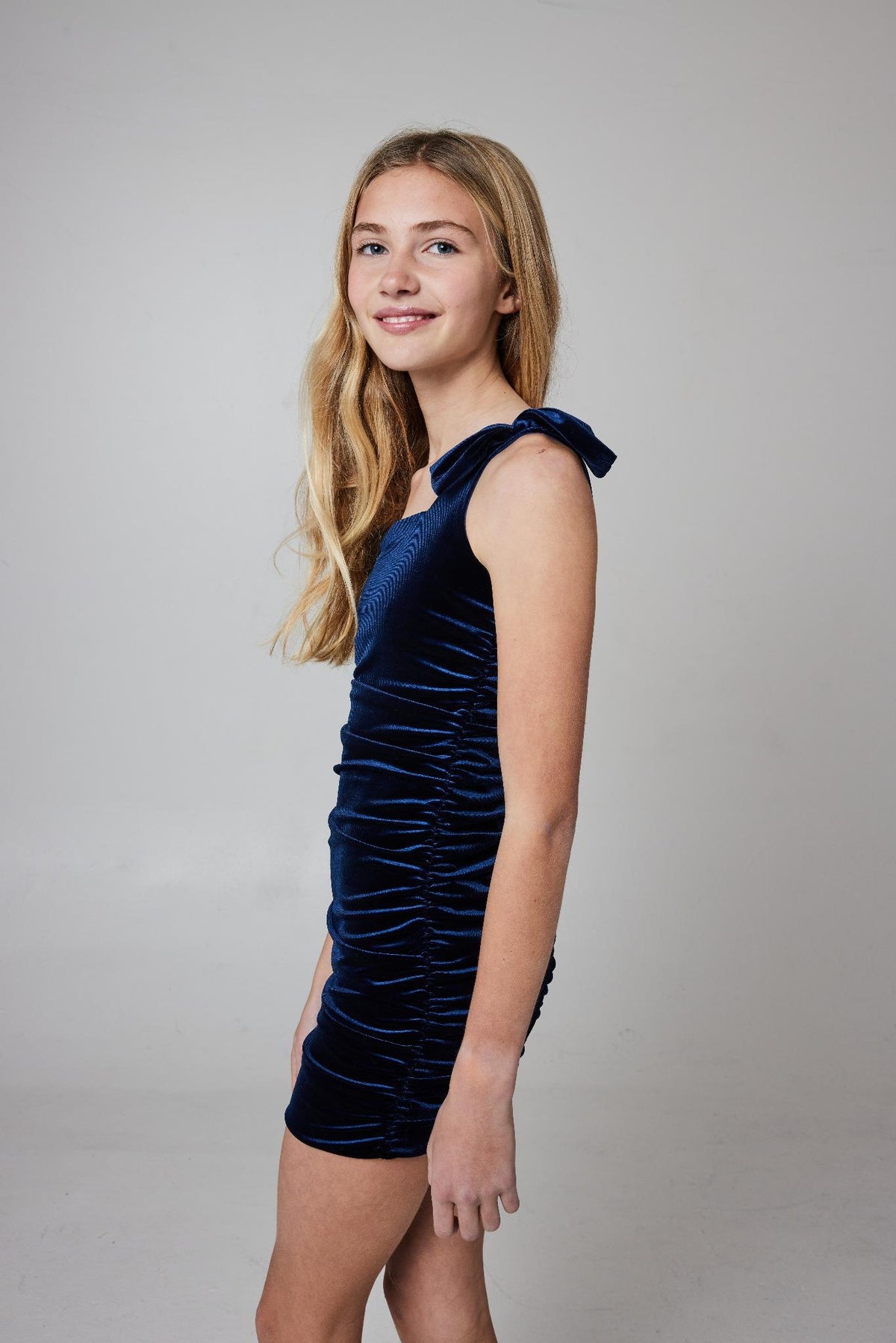 Julia Dress- Midnight Velvet Party Dress