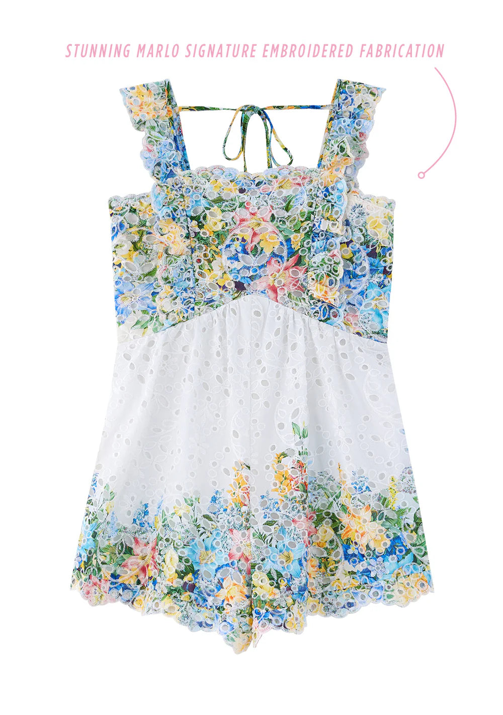 Marlo Serenity Embroidered Romper