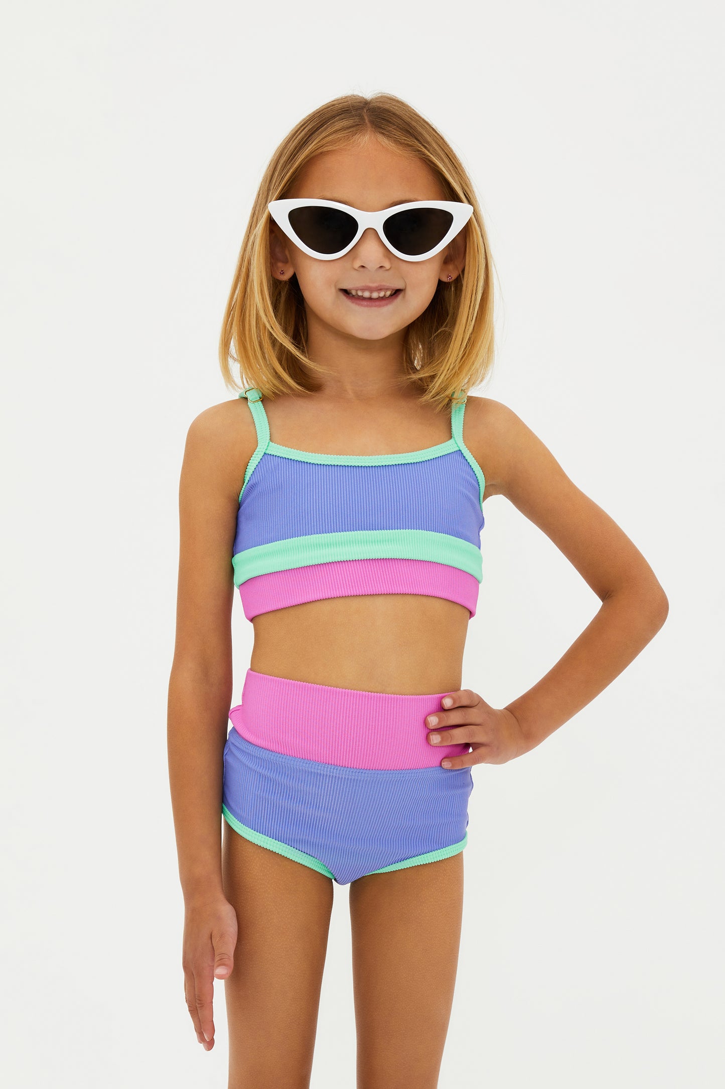 Zweiteiliges Set „Beach Riot“ im Farbblockdesign