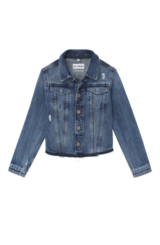 DL1961 Manning Jeansjacke im Used-Look