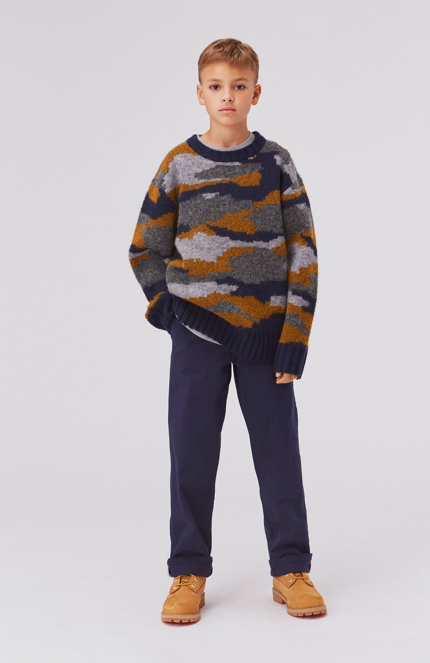 Molo Bello – Strickpullover mit Camouflage-Muster