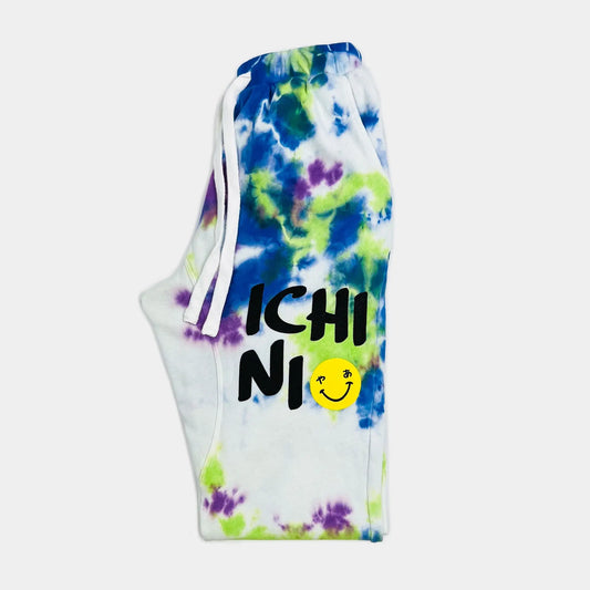ICHI NI – Jogginghose mit Batikmuster und Tasche in limitierter Auflage