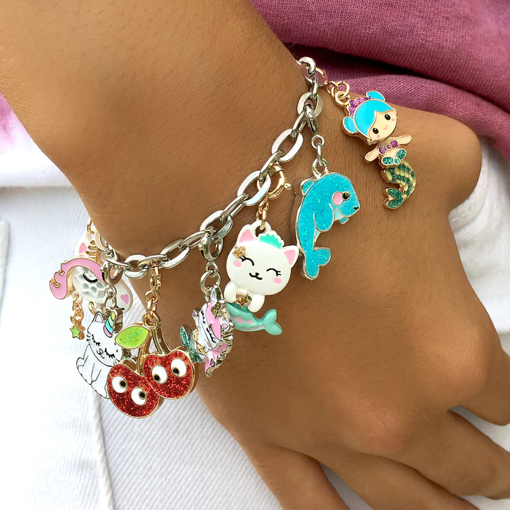CHARM IT! Gold Swivel Purr-maid Charm