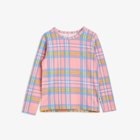 Langärmliges T-Shirt mit Karomuster von Mini Rodini