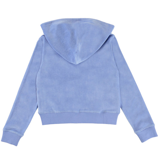 Molo Milla Velours-Kapuzenpullover mit Reißverschluss