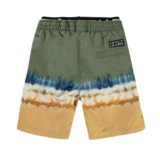 Molo – Neal – Boardshorts mit Batikmuster und Blockdesign