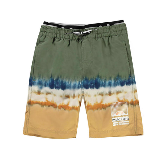 Molo – Neal – Boardshorts mit Batikmuster und Blockdesign