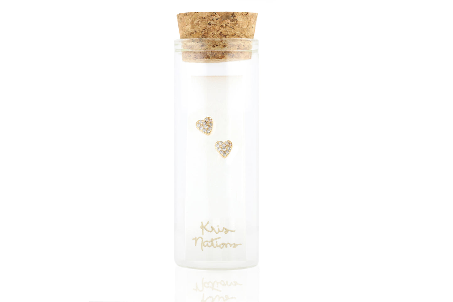 Kris Nations Heart Crystal Stud Earrings