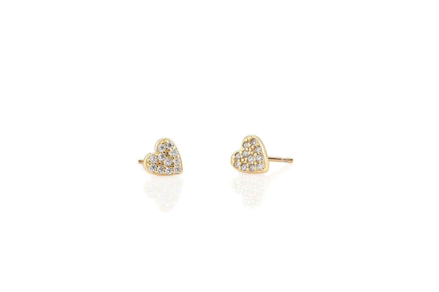 Kris Nations Heart Crystal Stud Earrings