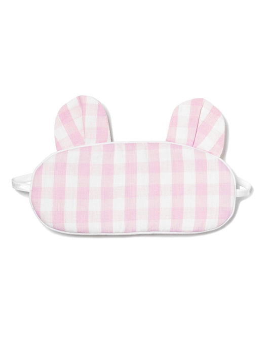Petite Plume Children's Pink Gingham Bear-y Sweet Eye Mask