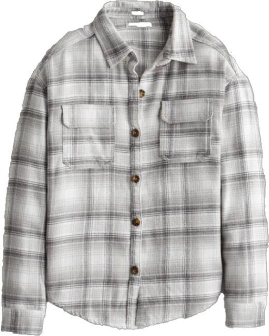 Flanell-Hemdjacke im Vintage-Havanna-Karomuster