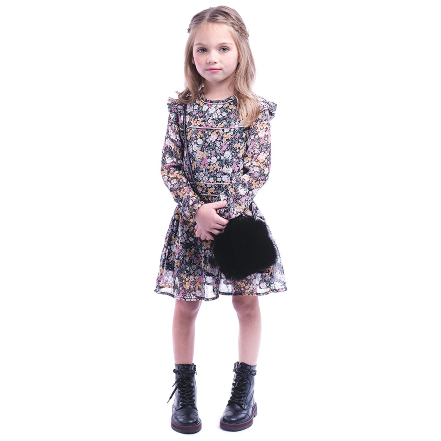 Imoga Mindy Garden Floral Chiffon Dress