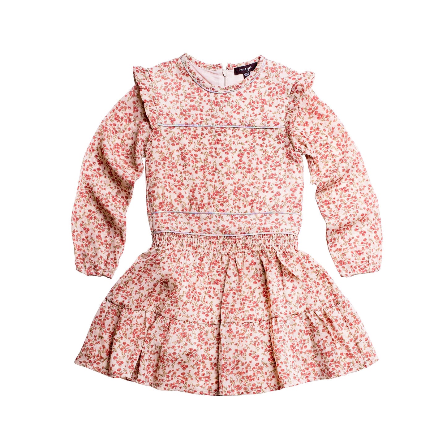 Imoga Mindy Rose Floral Chiffon Dress