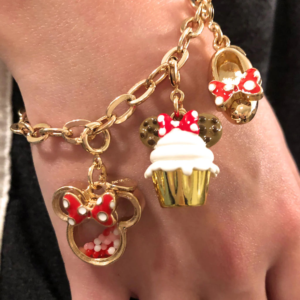 Charm It! x Disney© Gold Minnie Cupcake Charm