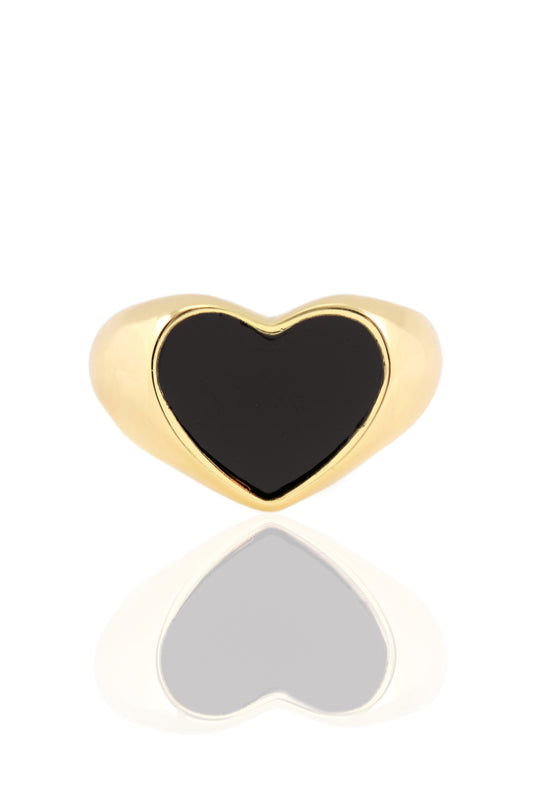 Kris Nations – Siegelring mit Herz-Emaille