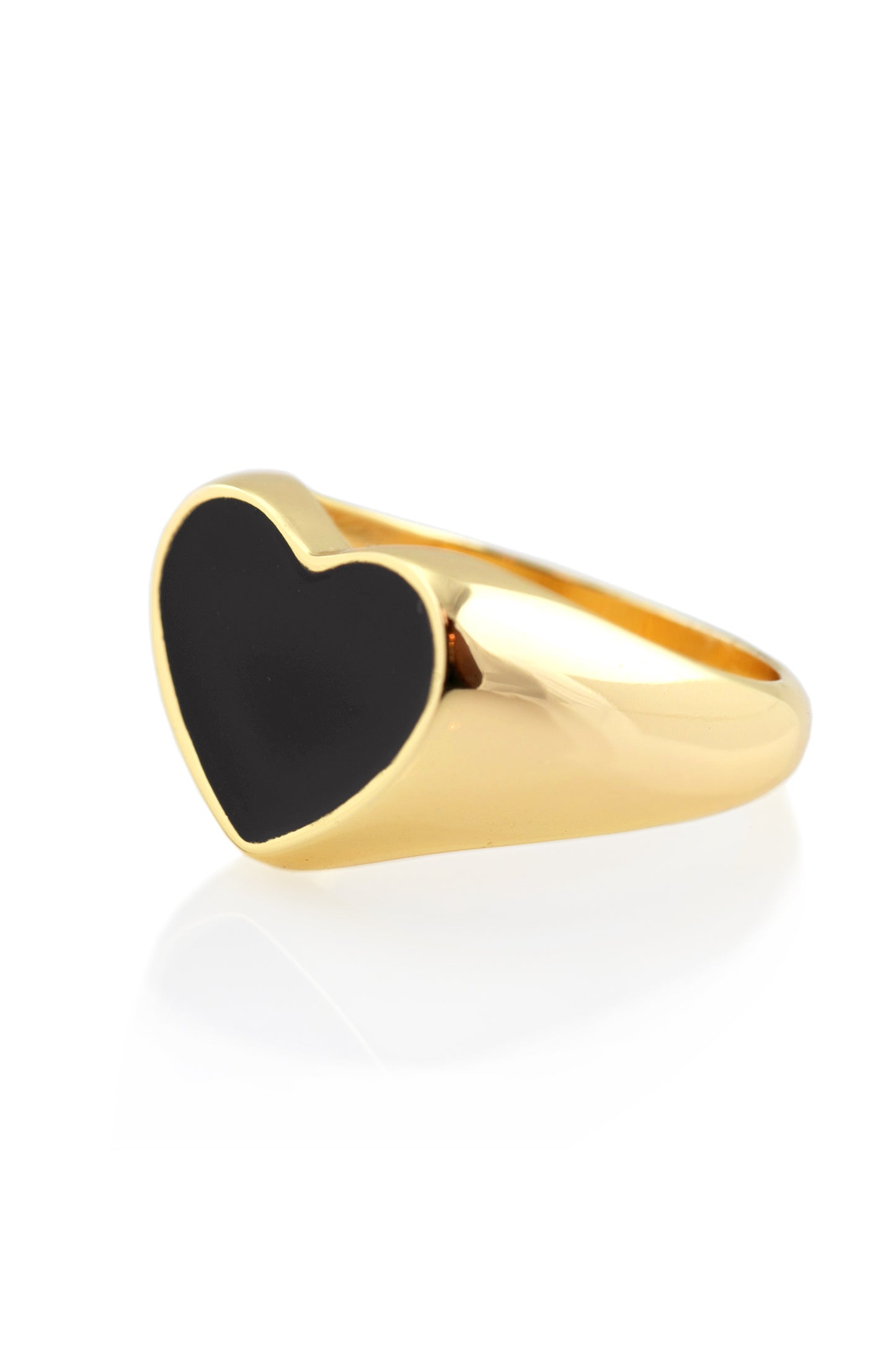 Kris Nations Heart Enamel Signet Ring