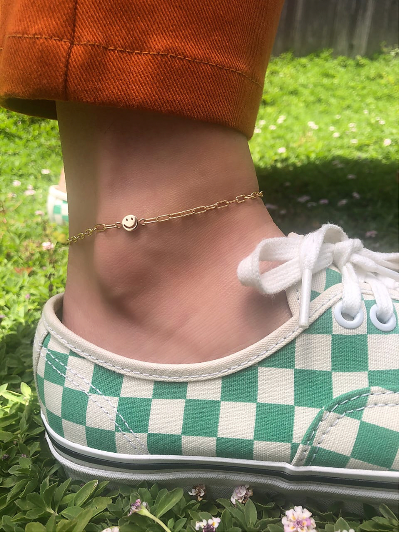 Kris Nations Happy Face Anklet
