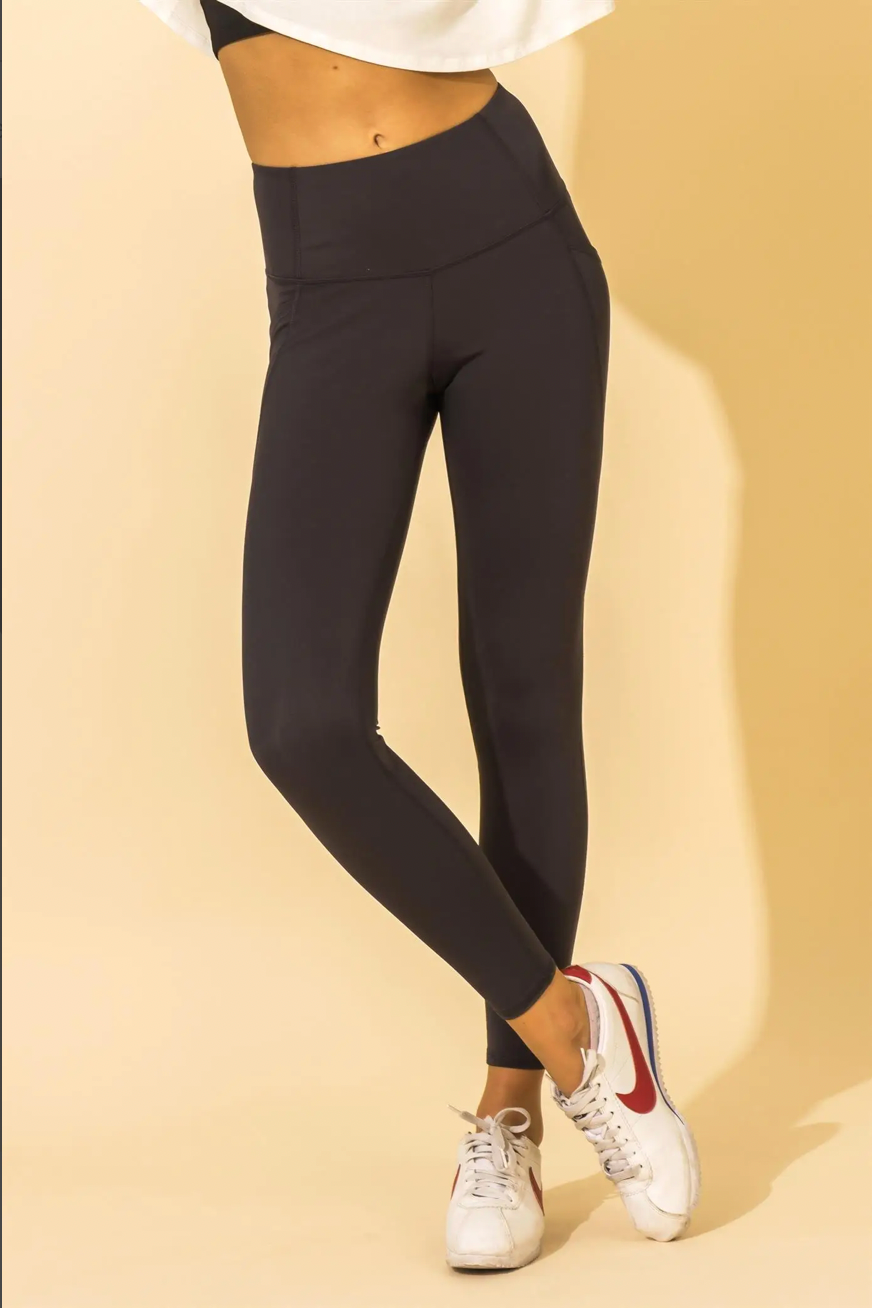 Leggings mit hoher Taille und Taschen