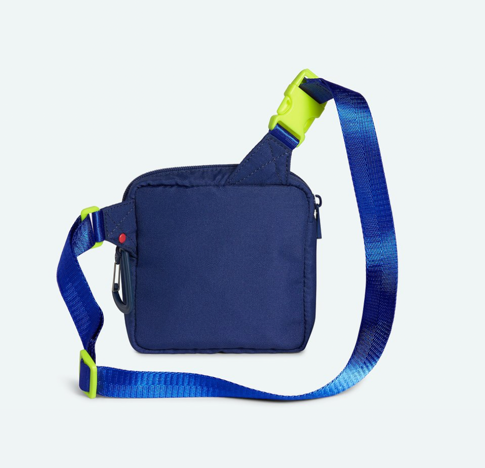STATE Lorimer Kids Navy/Neon Quilted Fanny Pack